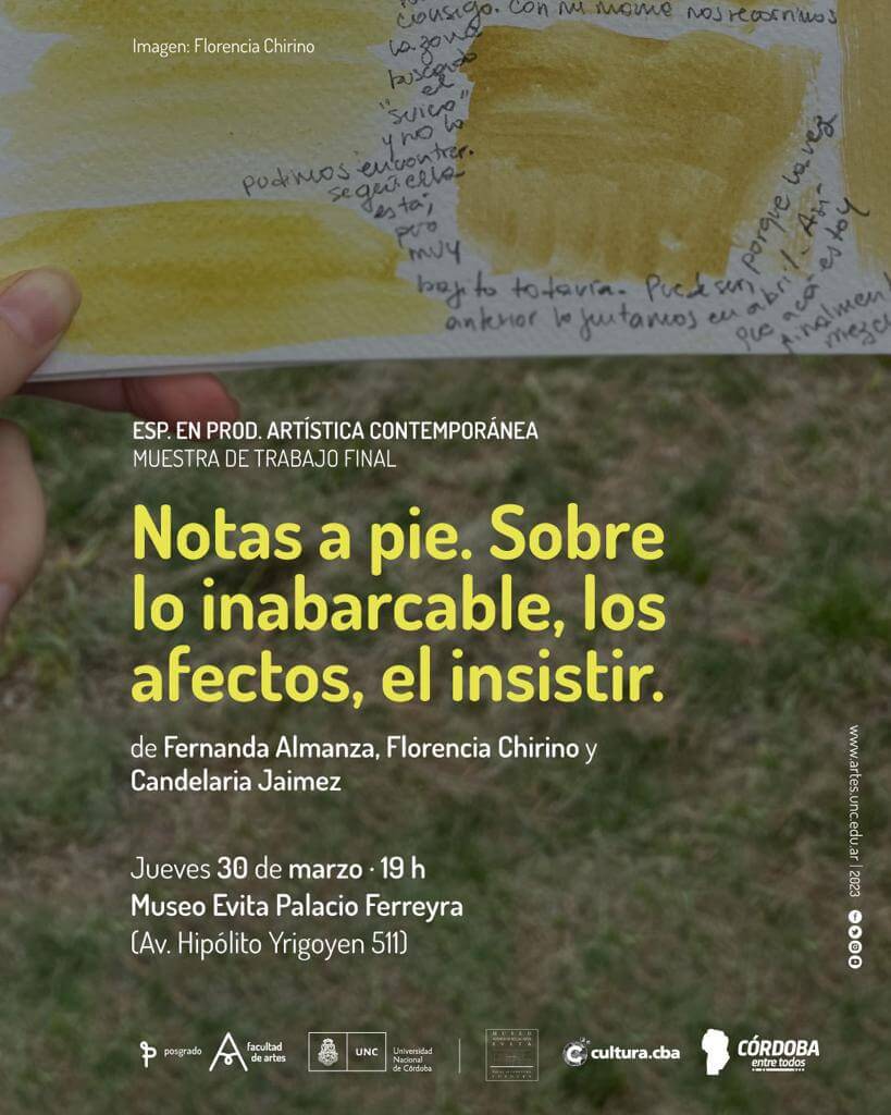Portada de la nota Exposición Notas a Pie