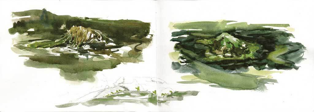 Cuaderno pintado en Agua de Oro