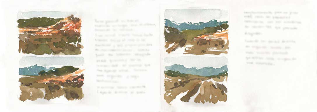 Cuaderno pintado en Champaquí