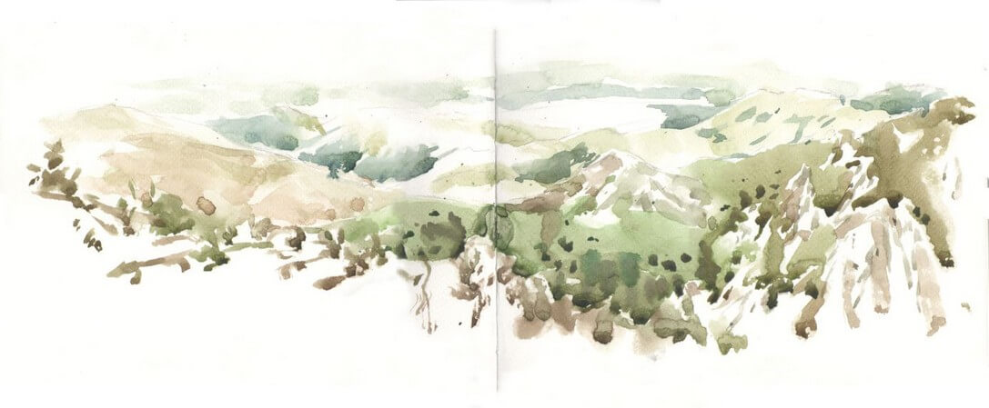 Cuaderno pintado en Quebrada del Condorito